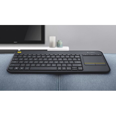 Logitech K400 Plus bezdrátová dotyková klávesnice černá, US verze