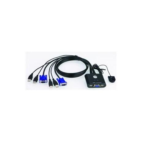 Aten 2-port KVM USB mini, 1m kabely, DO