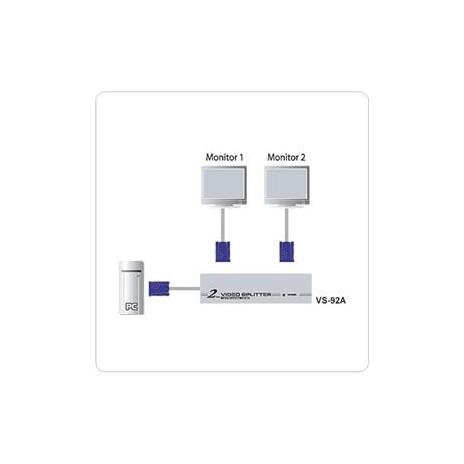 ATEN Video rozbočovač 1PC - 2VGA 350MHz