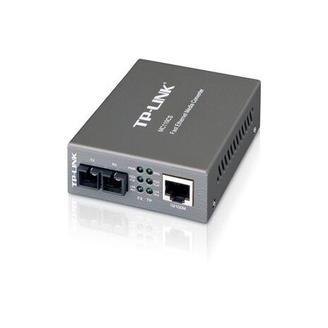 TP-Link MC110CS [Média konvertor sítě Fast Ethernet, pro SM vlákna, 1310nm, konektor SC s broušením UPC, dosah do 20km]