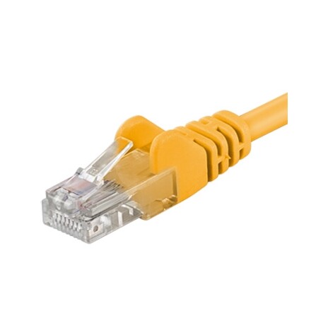 PremiumCord Patch kabel UTP RJ45-RJ45 level 5e 0.25m žlutá