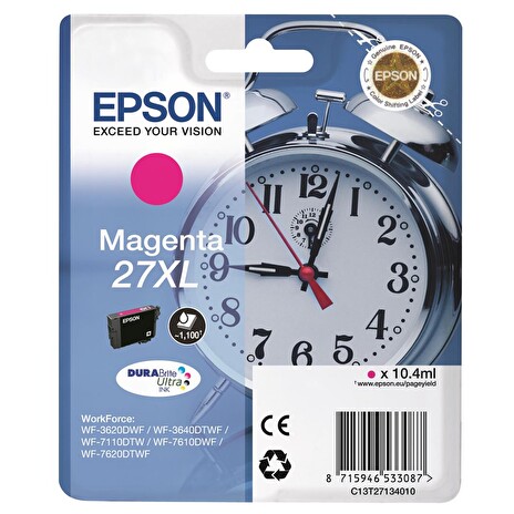 EPSON Ink čer Singlepack Magenta 27XL DURABrite Ultra Ink - WorkForce-3620