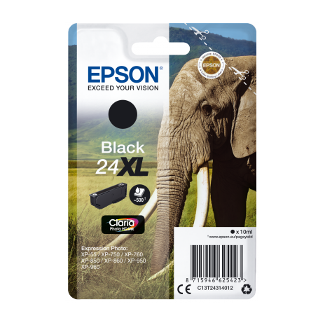 Epson Singlepack Black 24XL Claria Photo HD Ink