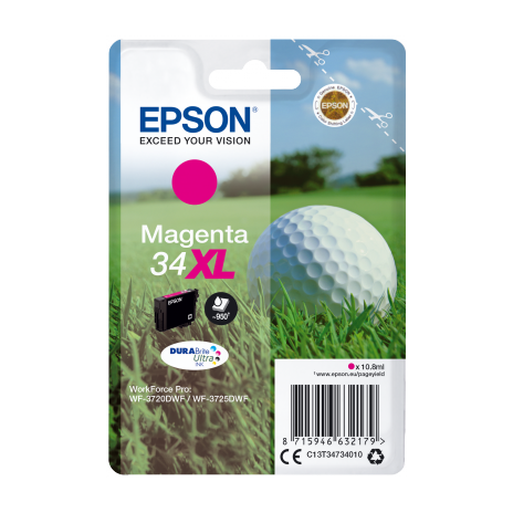 Epson Singlepack Magenta 34XL DURABrite Ultra Ink