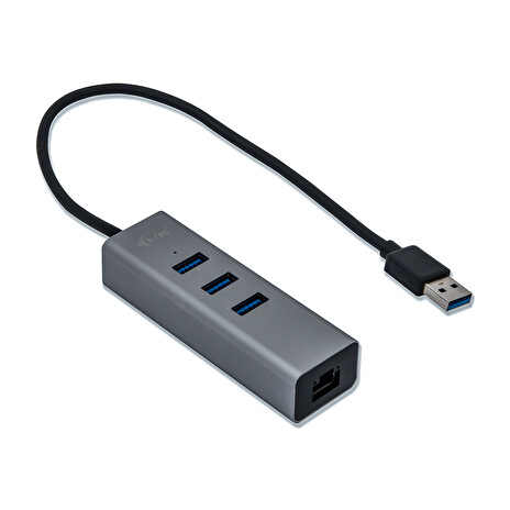 i-tec USB 3.0 Metal 3 port HUB Gigabit Ethernet 1x USB 3.0 na RJ-45 3x USB 3.0