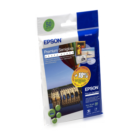 EPSON Premium Semigloss Photo Paper,100x150 mm,50x