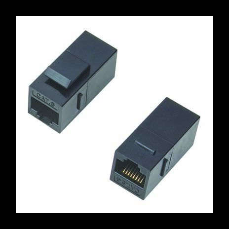 Spojka panel UTP 2 x RJ45 (8p8c) Cat6,přímá,plast