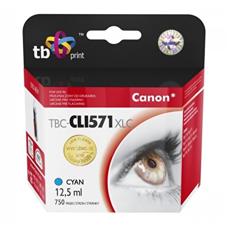 Ink. kazeta TB komp. s Canon CLI-571XL,0332C001 CY