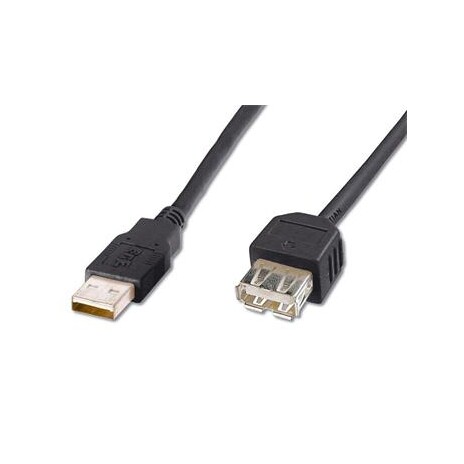 PremiumCord USB 2.0 kabel prodlužovací, A-A, 3m, černý