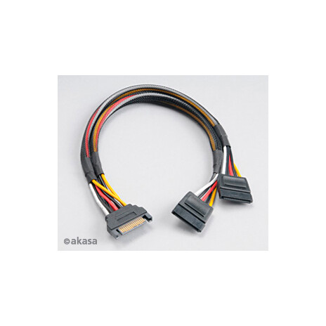 SATA napájecí rozdvojka Sata(M) na 2xSata(F) 30 cm