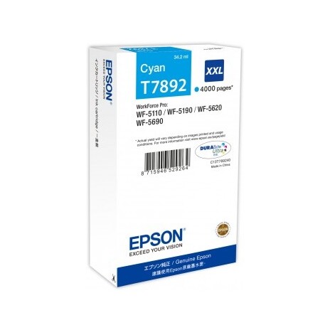 EPSON Ink bar WorkForce-5xxx Series Ink Cartridge XXL Cyan - 34,2ml
