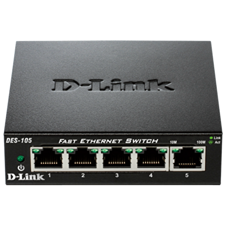 D-Link DES-105 kovový 5-port 10/100 Desktop Switch