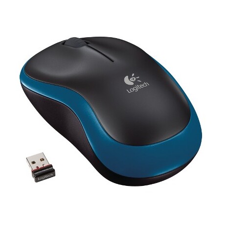 Logitech myš bezdrátová Wireless Mouse M185 Blue, modrá, podpora Unifying