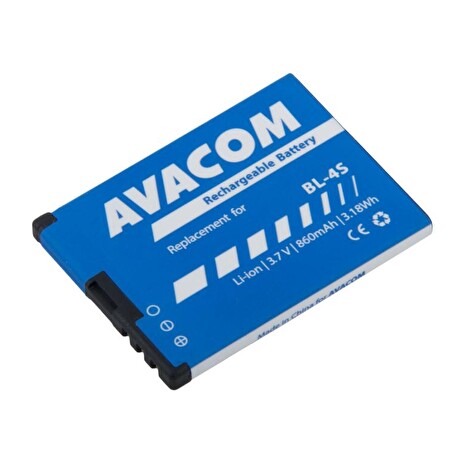 Baterie AVACOM GSNO-BL4S-S860 do mobilu Nokia 3600 Slide, 2680 Li-Ion 3,7V 860mAh (náhrada BL-4S)