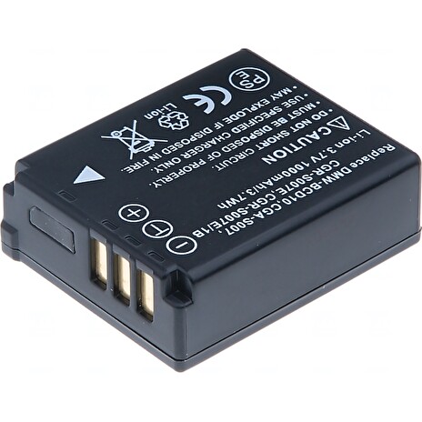 Baterie T6 Power Panasonic DMW-BCD10, CGA-S007, CGR-S007E, CGR-S007E/1B, 1000mAh, 3,7Wh