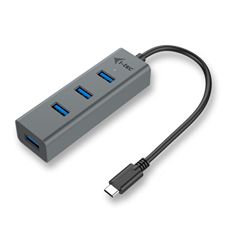 i-tec USB-C Metal 4-portový HUB, 4x USB 3.0