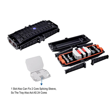 Optická spojka vodotěsná, pro 48 svárů, kompletní