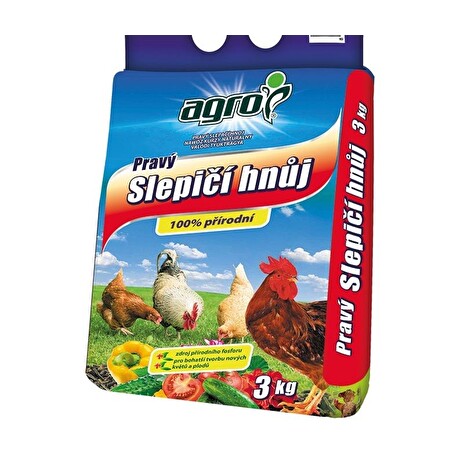 Hnojivo Agro Pravý slepičí hnůj 3 kg