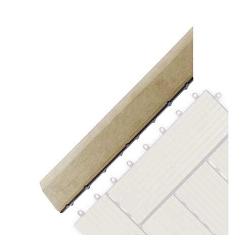 Přechodová lišta G21 pro WPC dlaždice Cumaru, 38,5x7,5 cm rohová (levá)