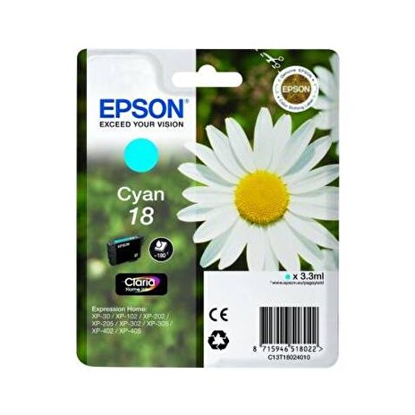 EPSON cartridge T1802 cyan (sedmikráska)