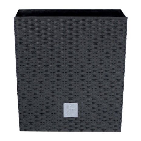 Květináč Prosperplast Rato Square antracit 26,5 x 26,5 x 50 cm