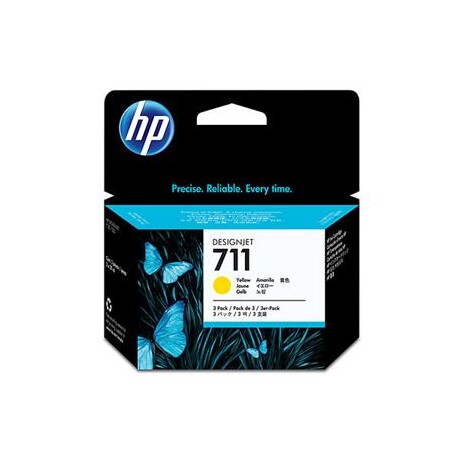 HP Ink Cartridge 711/Yellow/3x29m/3-Pack