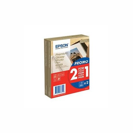 Papír Epson Premium Glossy Photo | promo 2 w 1! | 255g | 10x15 | 80listů