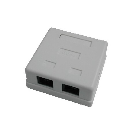 Dvojzásuvka nad omítku - 2 x RJ45, Cat5e UTP