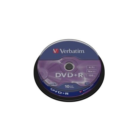 VERBATIM DVD+R(10-Pack)Spindl/MattSlvr/16x/4.7GB