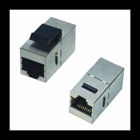 Spojka panel STP 2 x RJ45 (8p8c) Cat5e,přímá,plast
