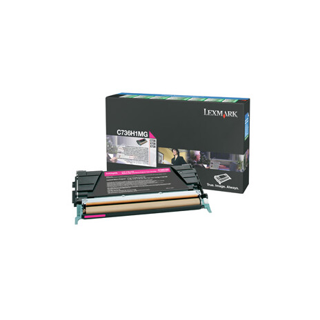 Lexmark C736, X736, X738 Magenta High Yield Return Programme Toner Cartridge (10K)