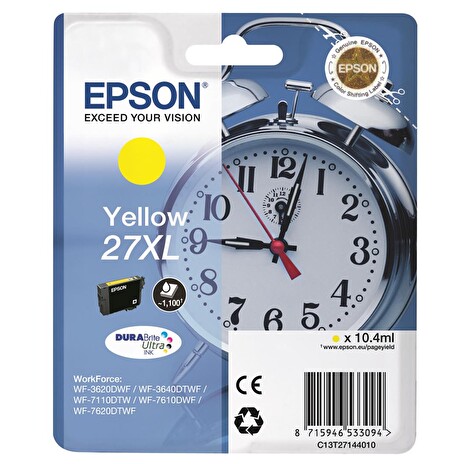 EPSON Ink čer Singlepack Yellow 27XL DURABrite Ultra Ink - WorkForce-3620