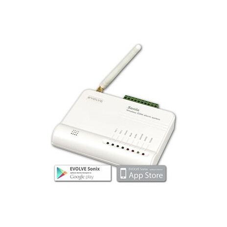 EVOLVEO Sonix - bezdrátový GSM alarm (4 ks dálk. ovl.,PIR čidlo pohybu,čidlo na dveře/okno,externí repro,Android/iPhone