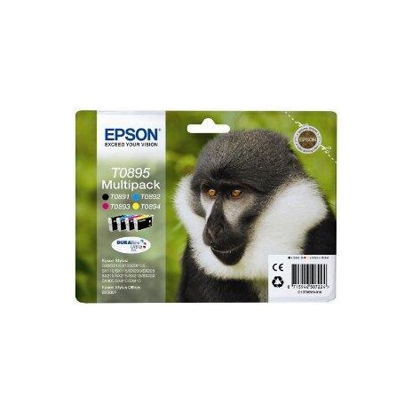 EPSON ink čer+bar Stylus "Opice" S20/SX100/SX200/SX400 (T0895) multipack