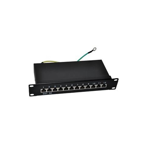 Patch panel 10“ STP Cat5e 12 portů