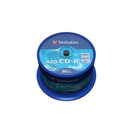 Verbatim CD-R [ cakebox 50 | 700MB | 52x | Crystal | DataLife+ AZO ]