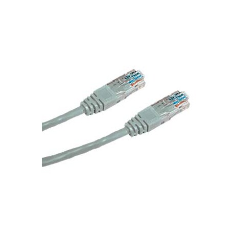 Křížený UTP patch kabel 0,5m Cat5e šedý