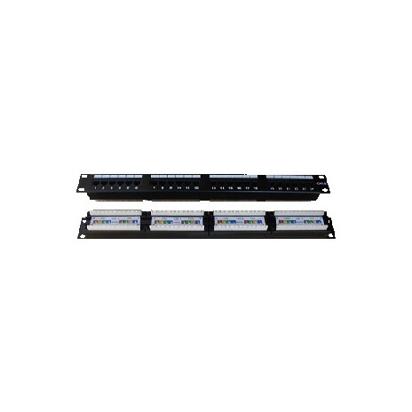 Patch panel 24p. CAT6 1U,4x6 LSA, UTP, 19"