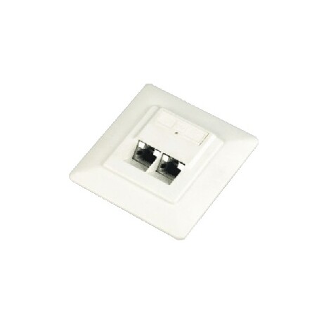 STP dvojzásuvka Cat5e pod omítku 45 st.