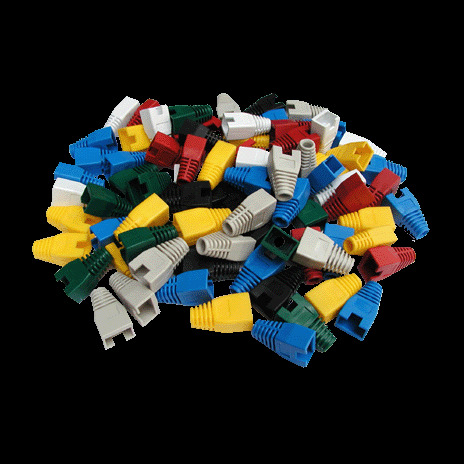 Ochrana RJ45 s výřezem ČERNÁ (100ks)