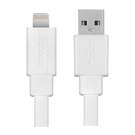 Kabel AVACOM MFI-120W USB - Lightning, MFI certifikace, 120cm, bílá