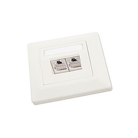 Zásuvka Solarix CAT5E STP 2 x RJ45 pod omítku bílá