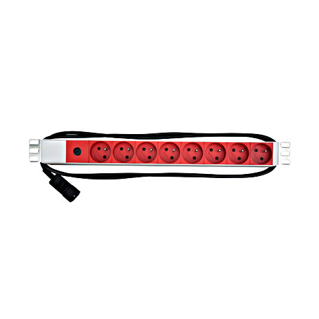 Napájecí panel PDU 19",8xČSN,1xC14,10A,1U,kabel 2m