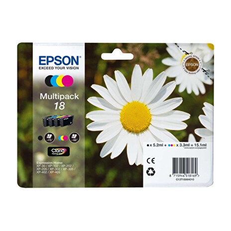 EPSON cartridge T1806 (black/cyan/magenta/yellow) multipack (sedmikráska)