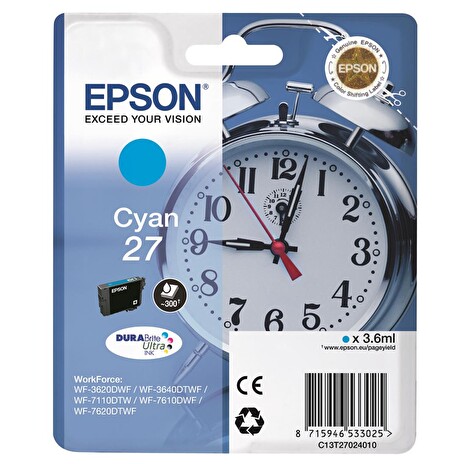 EPSON cartridge T2702 cyan (budík)