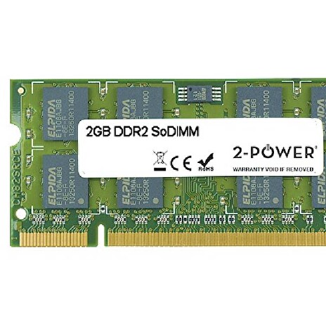 2-Power 2GB MultiSpeed 533/667/800 MHz DDR2 SoDIMM 2Rx8 (DOŽIVOTNÍ ZÁRUKA)