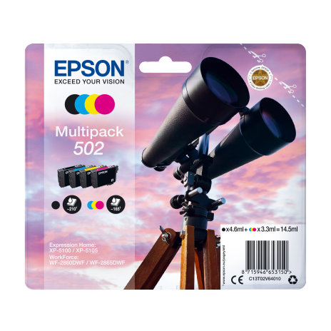 EPSON multipack 4 barvy,502 Ink,standard