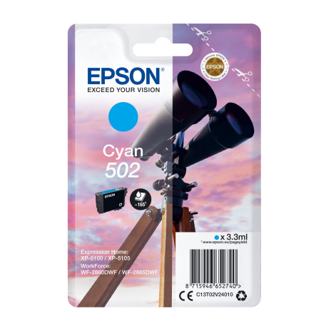 EPSON singlepack,Cyan 502,Ink,standard