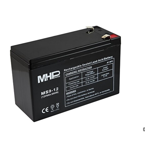Baterie MHPower MS9-12 VRLA AGM 12V/9Ah, náhrada za RBC17