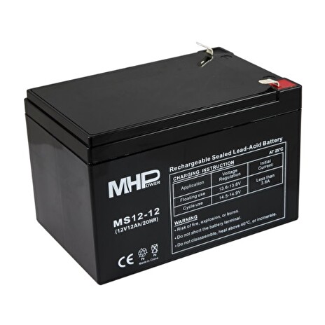 Baterie MHPower MS12-12 VRLA AGM 12V/12Ah náhrada za RBC4